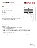 Preview for 3 page of BARRON TRACE LITE FXA 350W Series Installation Instructions