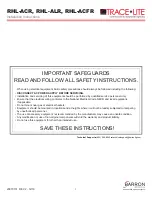 Preview for 1 page of BARRON TRACE-LITE RHL-ACR Installation Instructions