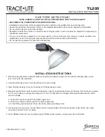 BARRON Trace-Lite TL205 Installation Instructions предпросмотр