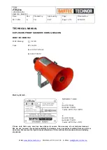 Bartec BHB 15 Technical Manual preview