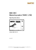 Bartec MAK TIGER 3003 Operating Instructions Manual предпросмотр