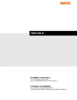 Bartec TWISTO/N-B SERIES Installation Instructions Manual preview