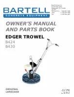 Bartell B424 Owner'S Manual And Parts Book preview