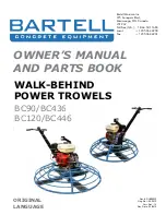 Preview for 1 page of Bartell BC90 Owner'S Manual And Parts Book