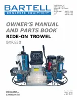 Preview for 1 page of Bartell BXR830 Owner'S Manual And Parts Book