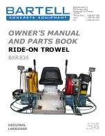 Preview for 1 page of Bartell BXR836 Owner'S Manual And Parts Book