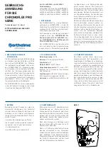 Barthelme Chromoflex Pro Series Instruction Manual preview