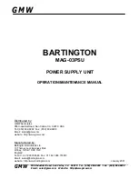 Preview for 1 page of Bartington MAG-03PSU Operation & Maintenance Manual