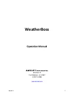 Предварительный просмотр 1 страницы Bartlett WeatherBoss Operation Manual