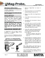 Предварительный просмотр 1 страницы Bartol Mag-Probe Operating Instructions