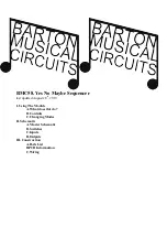 Preview for 1 page of Barton Musical Circuits BMC58 Manual