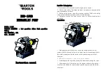 BARTON TOOLS HHB-150B Instruction Manual preview