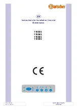 Preview for 1 page of Bartscher 110555 Instructions For Installation, Use And Maintenance Manual