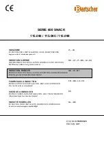 Предварительный просмотр 1 страницы Bartscher 115.090 Instructions For Installation, Operation And Maintenance