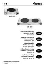 Bartscher 150310 Instruction Manual preview