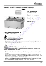 Preview for 10 page of Bartscher 162.900 Manual