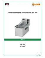 Preview for 1 page of Bartscher 165.510 Instructions For Installation And Use Manual