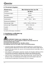 Preview for 9 page of Bartscher 700.180G Instruction Manual