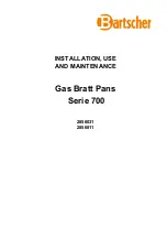 Предварительный просмотр 1 страницы Bartscher 700 Series Instructions For Installation, Use And Maintenance Manual