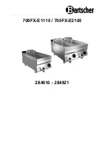 Bartscher 700FX-E1110 Manual preview