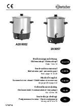 Preview for 1 page of Bartscher A200052 Instruction Manual