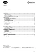 Предварительный просмотр 5 страницы Bartscher AT 110 Instruction Manual