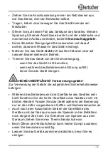 Предварительный просмотр 9 страницы Bartscher AT 110 Instruction Manual