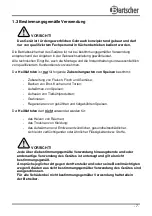 Предварительный просмотр 11 страницы Bartscher AT 110 Instruction Manual