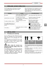 Preview for 11 page of Bartscher FTG92MC1 Installation, Operating And Maintenance Instructions