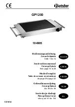 Preview for 1 page of Bartscher GP1200 Instruction Manual