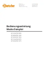 Preview for 1 page of Bartscher K7ECU05TT Installation, Use And Maintenance Manual