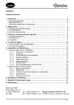 Preview for 5 page of Bartscher M 10110G / 1166311 Instruction Manual