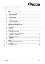 Preview for 3 page of Bartscher MDI Cone 2120 Manual