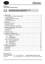 Preview for 5 page of Bartscher MFG 7340 Instruction Manual