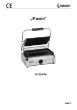 Preview for 1 page of Bartscher Panini A150.676 Owner'S Manual