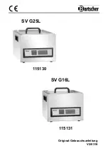 Bartscher SV G16L Manual preview