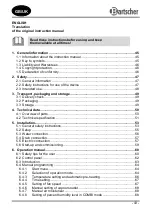 Preview for 2 page of Bartscher T6110 Touch Translation Of The Original Instruction Manual