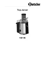 Bartscher Top Juicer 150.145 Original Instruction Manual preview