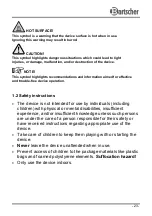 Preview for 4 page of Bartscher WB3110 Manual