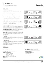 Preview for 2 page of Basalte ASANO A3 Installation Manual