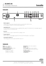 Preview for 2 page of Basalte ASANO A4 Installation Manual