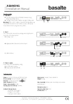 Preview for 2 page of Basalte ASANO N1 Installation Manual