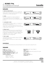 Preview for 2 page of Basalte ASANO P4a Installation Manual