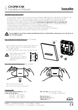 Preview for 2 page of Basalte CHOPIN KNX Installation Manual