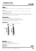 Preview for 2 page of Basalte FIBONACCI KNX Installation Manual