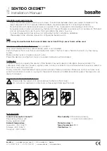 Preview for 2 page of Basalte SENTIDO CRESNET 201 Series Instruction Manual