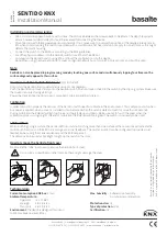 Предварительный просмотр 2 страницы Basalte SENTIDO KNX 200-02 Installation Manual