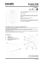 Preview for 1 page of Basalte Sentido KNX Series Installation Manual