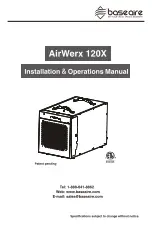 Base aire AirWerx 120X Installation & Operation Manual preview