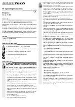 Preview for 4 page of BASETech 1168631 Operating Instructions Manual